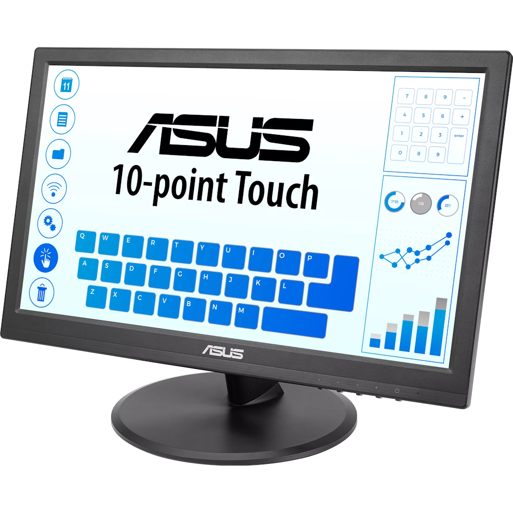 A large main feature product image of ASUS VT168HR 15.6" HD 60Hz TN Touch Monitor