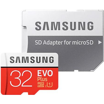 Product image of Samsung EVO Plus 32GB MicroSDXC with SD Adapter - Click for product page of Samsung EVO Plus 32GB MicroSDXC with SD Adapter