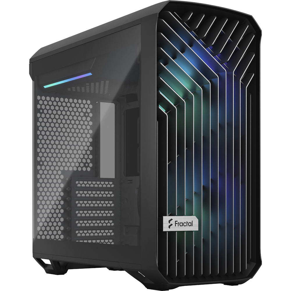 A large main feature product image of Fractal Design Torrent Compact RGB TG Light Tint Mid Tower Case (Black)