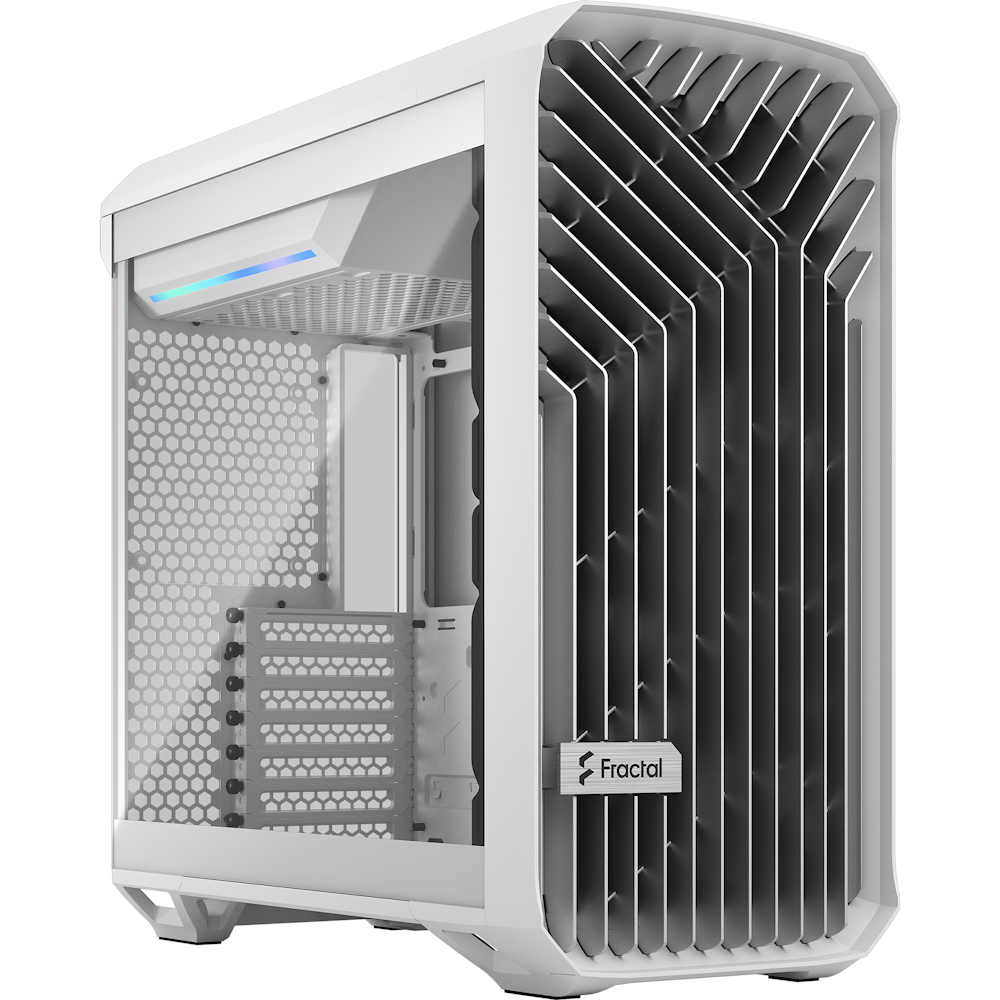 A large main feature product image of Fractal Design Torrent Compact TG Clear Tint Mid Tower Case - White