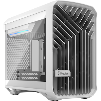 Product image of Fractal Design Torrent Nano White Clear Tempered Glass Mini Tower Case - Click for product page of Fractal Design Torrent Nano White Clear Tempered Glass Mini Tower Case
