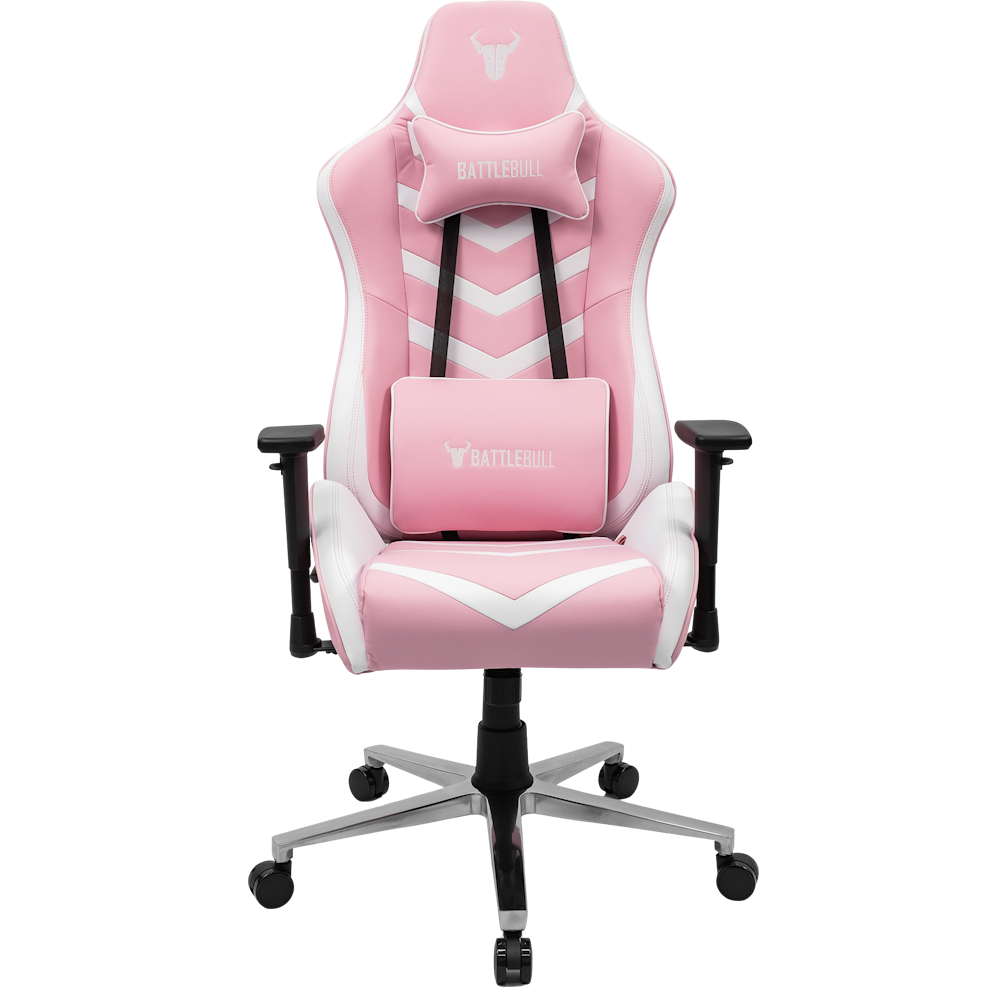 A large main feature product image of BattleBull Diversion Gaming Chair - Pink/White