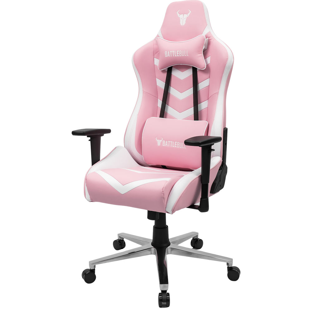 A large main feature product image of BattleBull Diversion Gaming Chair - Pink/White