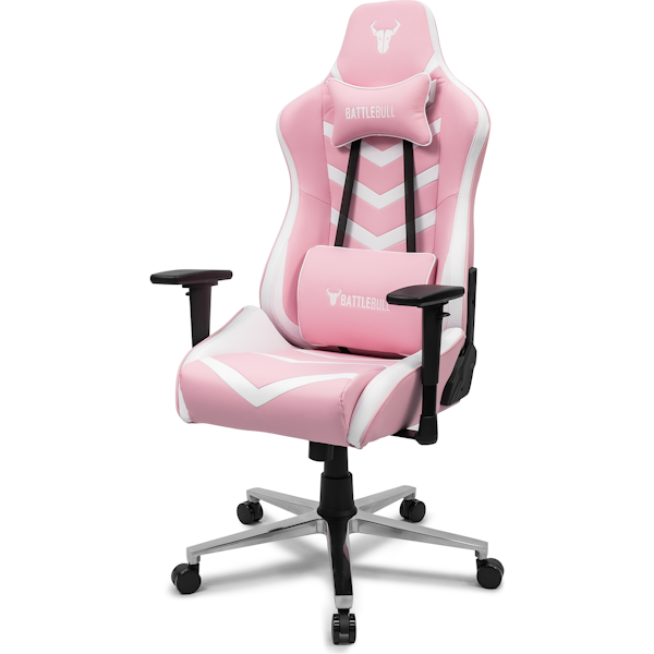 BattleBull Diversion Gaming Chair Pink/White PLE Computers