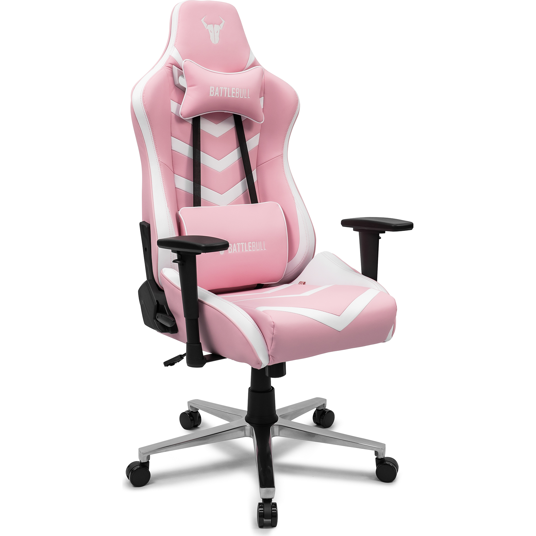 A large main feature product image of BattleBull Diversion Gaming Chair - Pink/White