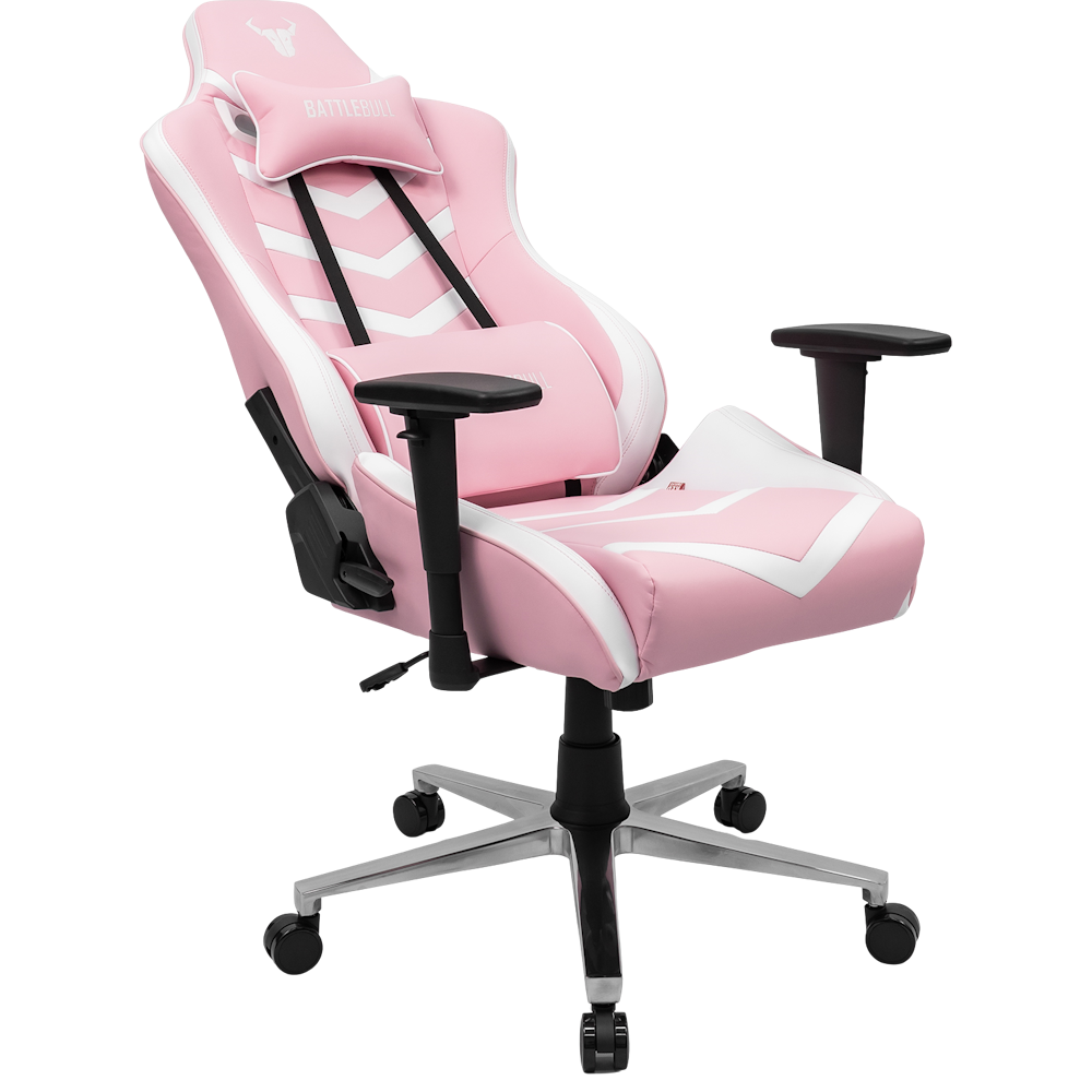 A large main feature product image of BattleBull Diversion Gaming Chair - Pink/White