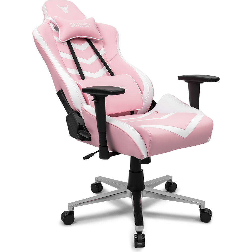A large main feature product image of BattleBull Diversion Gaming Chair - Pink/White