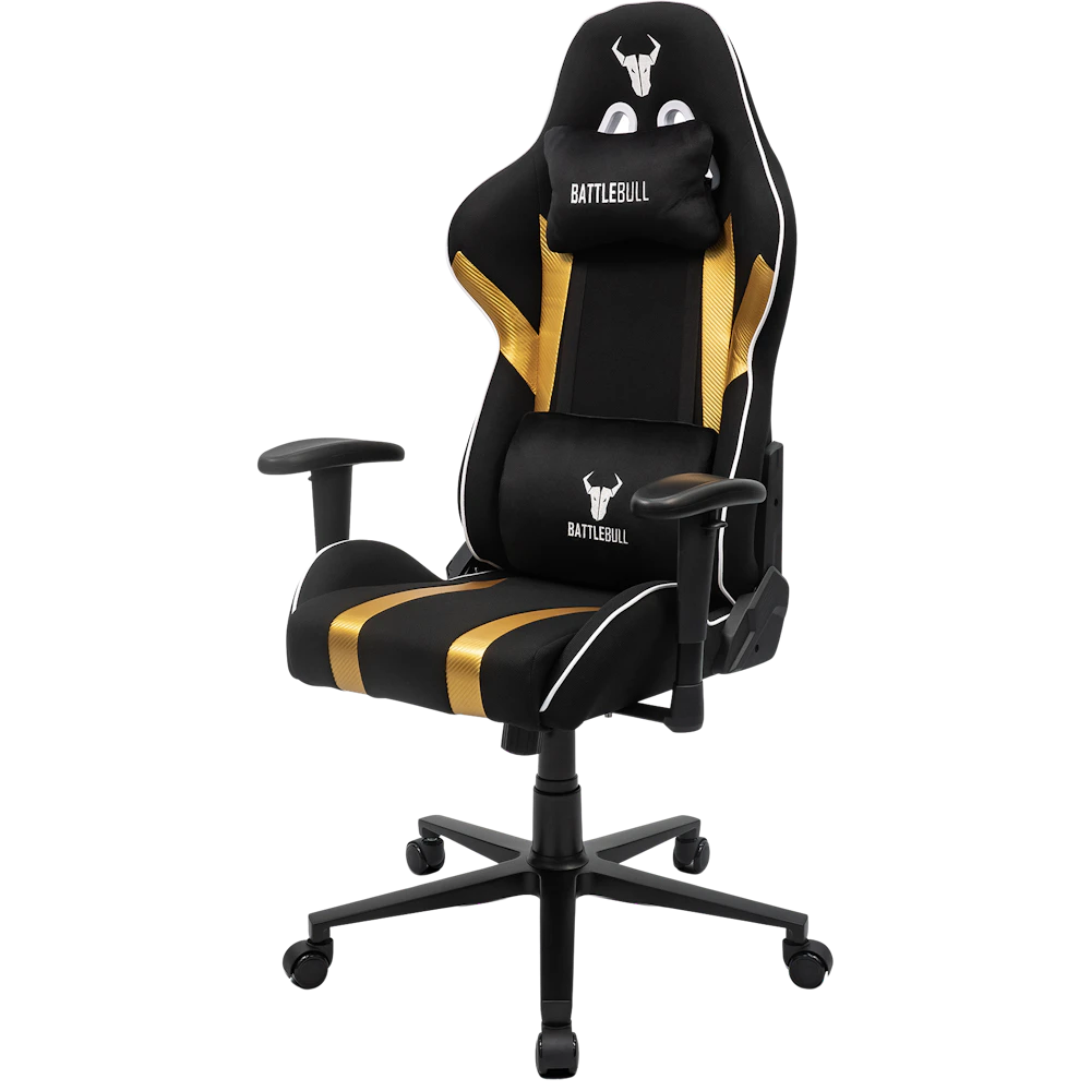 A large main feature product image of BattleBull Tyro Gaming Chair - Black/Gold
