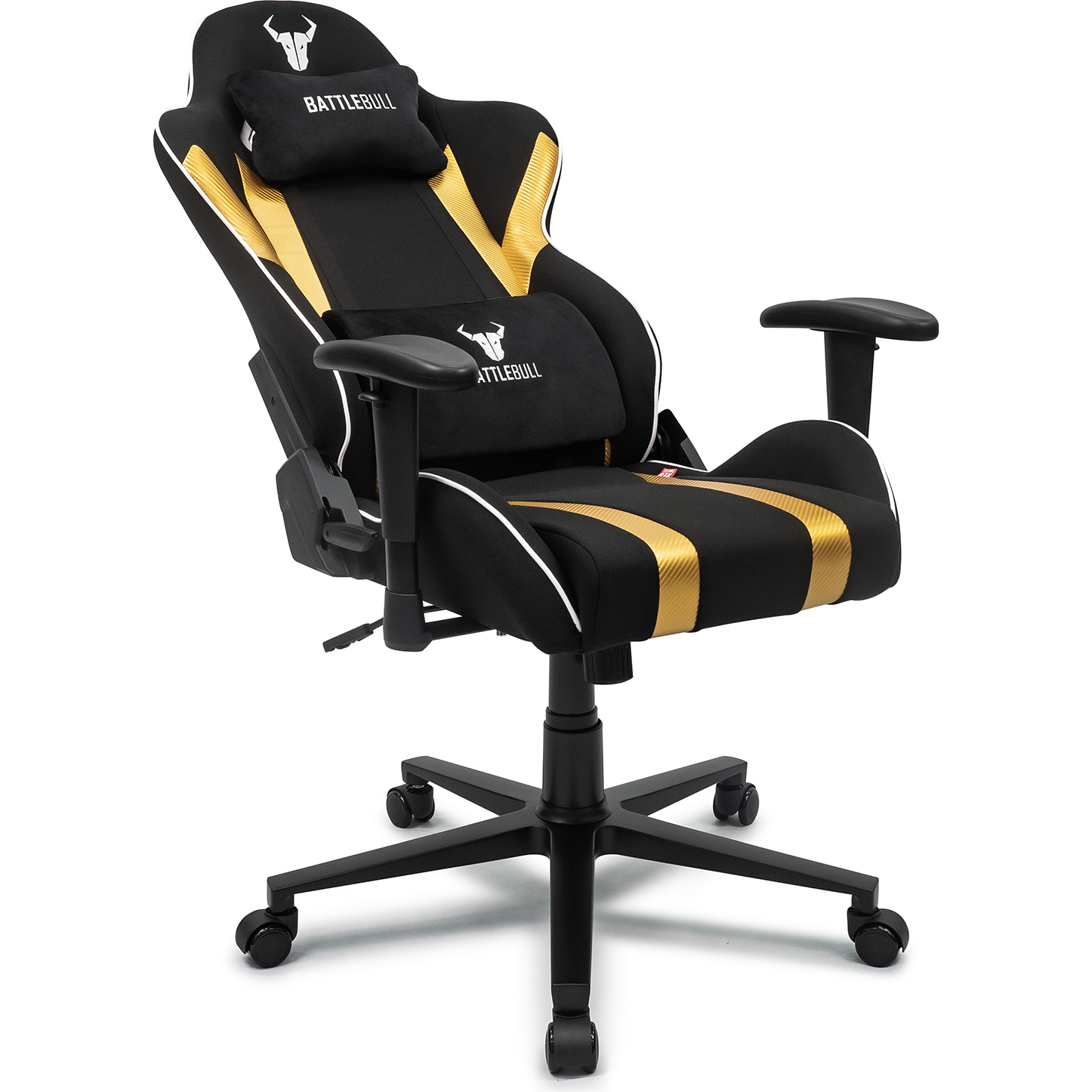 A large main feature product image of BattleBull Tyro Gaming Chair - Black/Gold