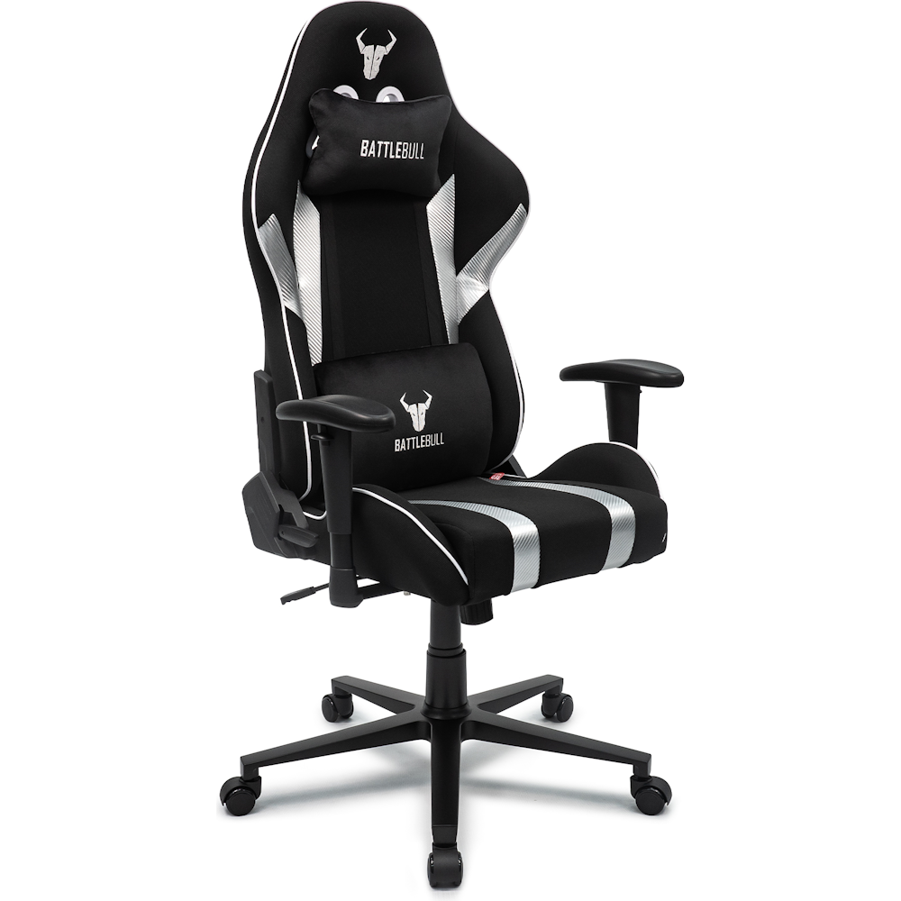 A large main feature product image of BattleBull Tyro Gaming Chair - Black/Silver