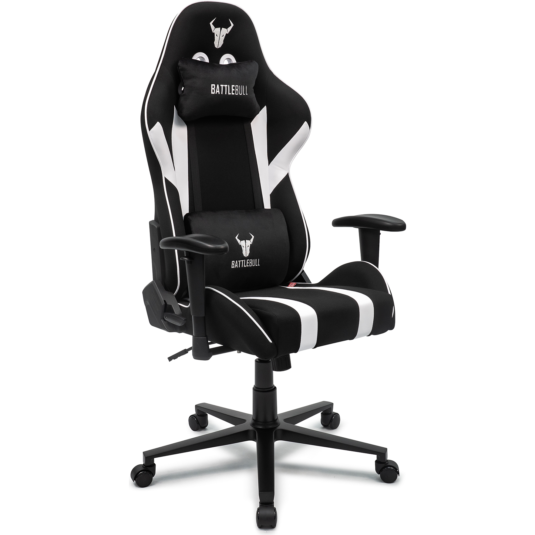 A large main feature product image of BattleBull Tyro Gaming Chair - Black/White
