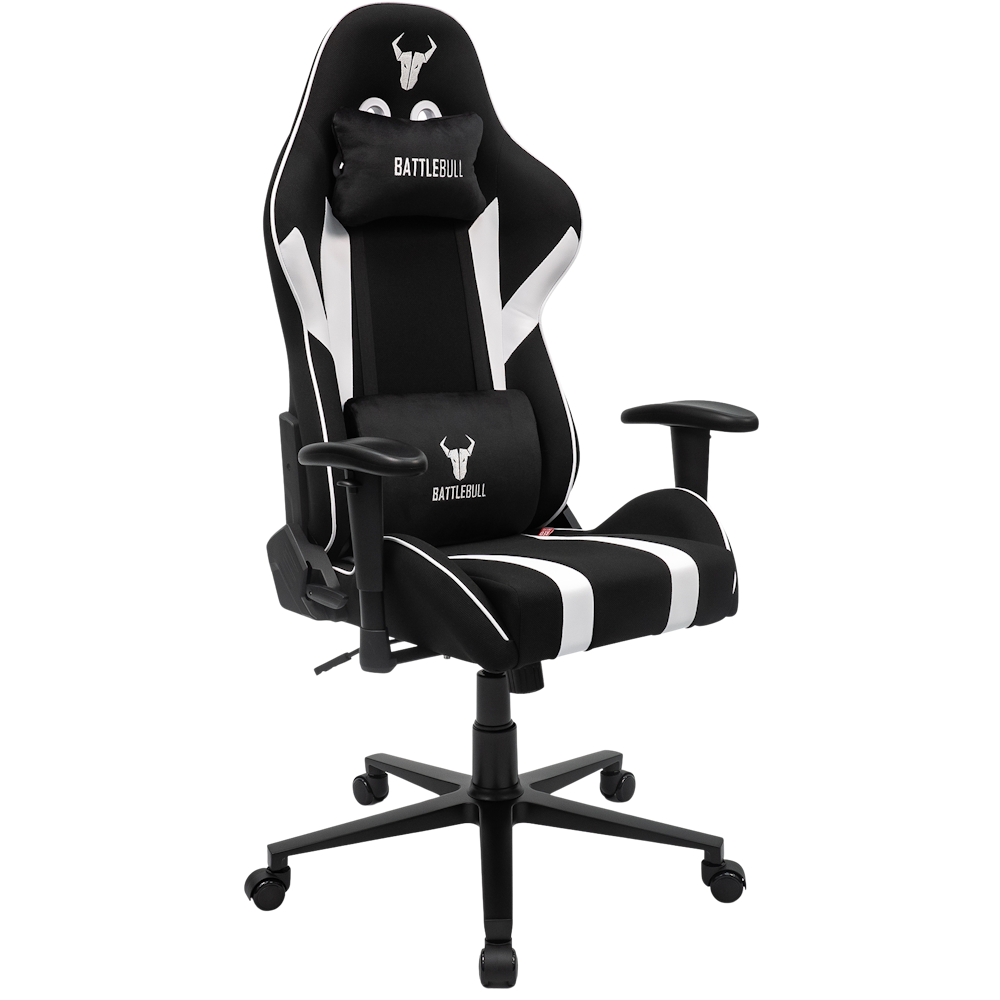 A large main feature product image of BattleBull Tyro Gaming Chair - Black/White