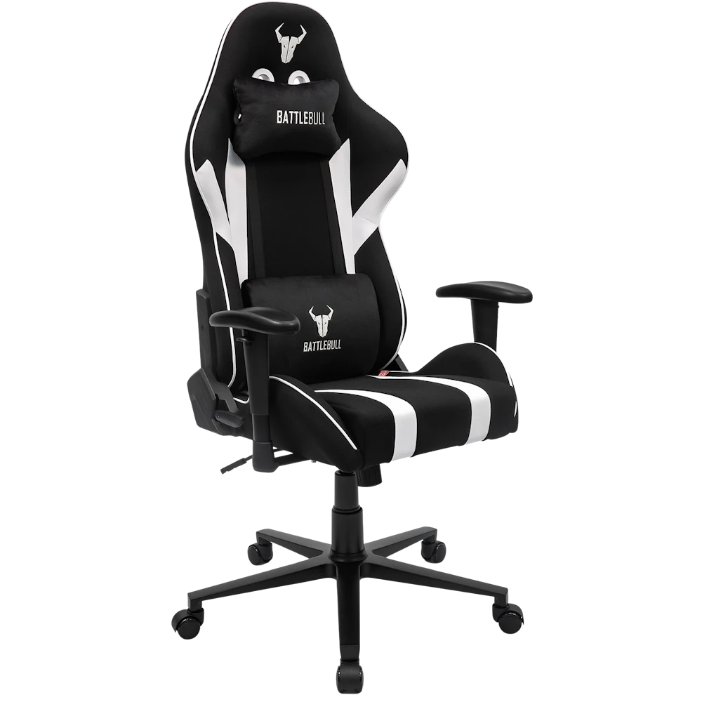A large main feature product image of BattleBull Tyro Gaming Chair - Black/White