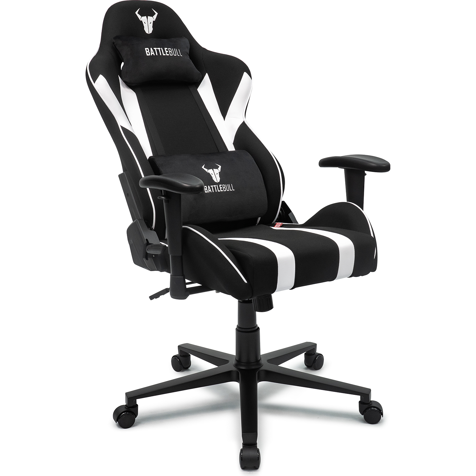 A large main feature product image of BattleBull Tyro Gaming Chair - Black/White