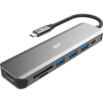 Product image of Silicon Power Boost SU20 USB-C 7-in-1 Multiport Docking Station - Click for product page of Silicon Power Boost SU20 USB-C 7-in-1 Multiport Docking Station