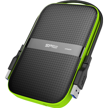 Product image of Silicon Power Armor A60 USB 3.2 Gen 1 2.5" External HDD 1TB Green - Click for product page of Silicon Power Armor A60 USB 3.2 Gen 1 2.5" External HDD 1TB Green