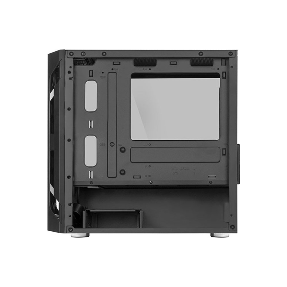 A large main feature product image of SilverStone FARA H1M Pro Micro Tower Case - Black