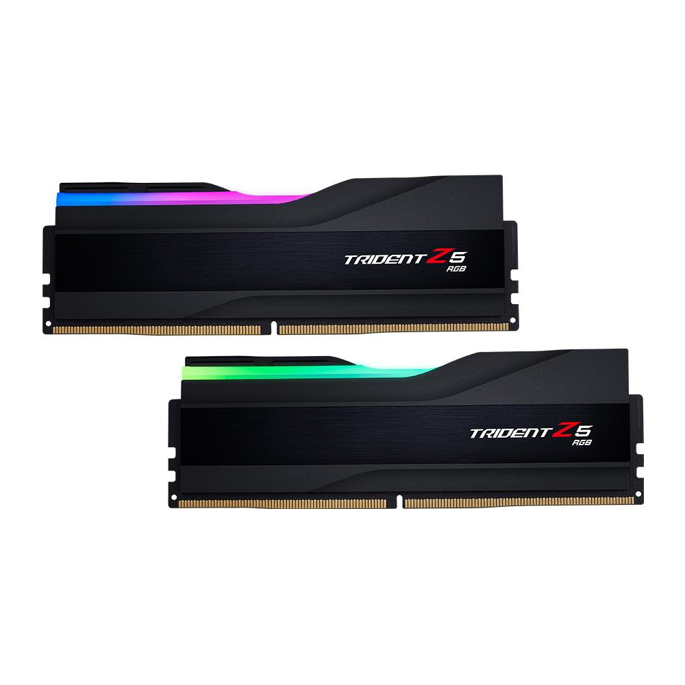 A large main feature product image of G.Skill 32GB Kit (2x16GB) DDR5 Trident Z5 RGB C36 5200MHz -  Black