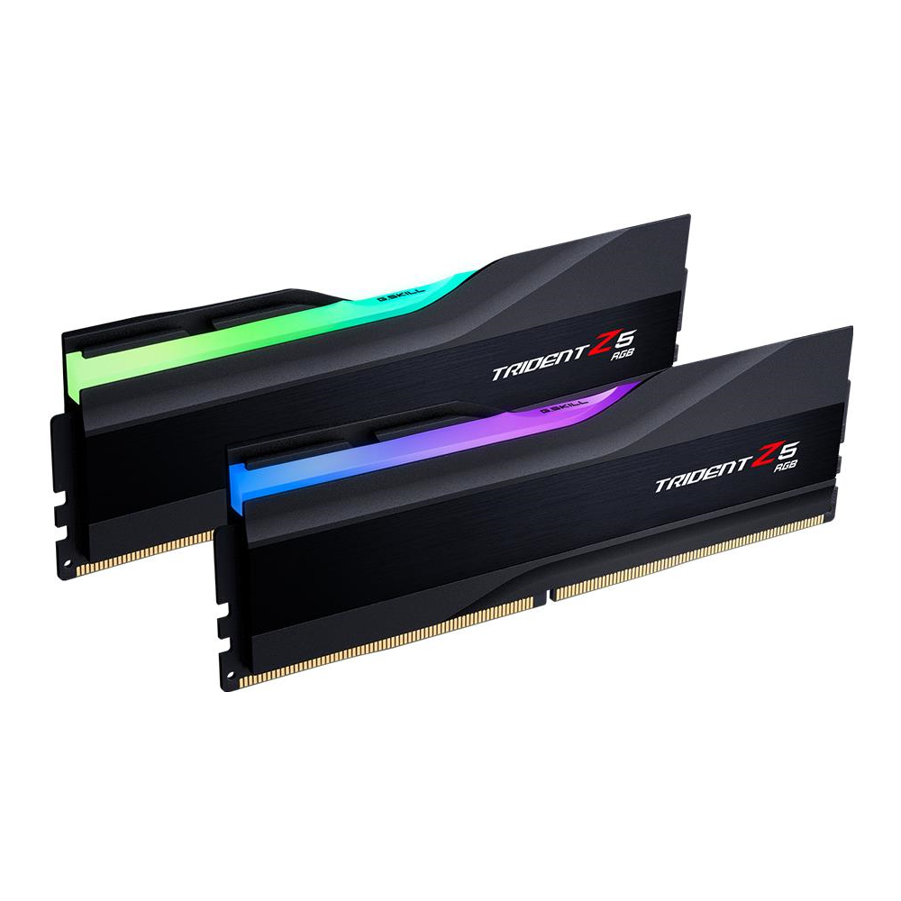 A large main feature product image of G.Skill 32GB Kit (2x16GB) DDR5 Trident Z5 RGB C36 6000MHz -  Black