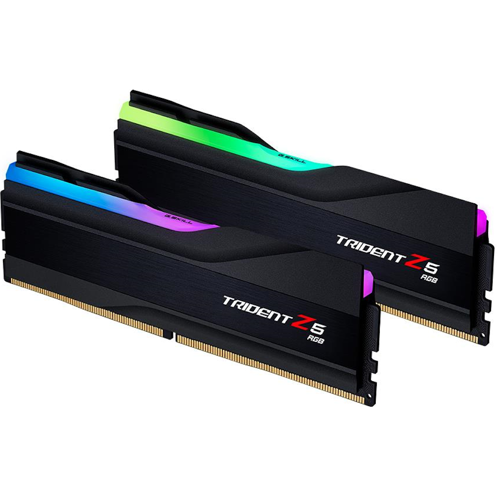 A large main feature product image of G.Skill 32GB Kit (2x16GB) DDR5 Trident Z5 RGB C36 6000MHz -  Black