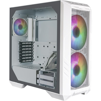 Product image of Cooler Master MasterBox HAF 500 ARGB Mid Tower Case White - Click for product page of Cooler Master MasterBox HAF 500 ARGB Mid Tower Case White
