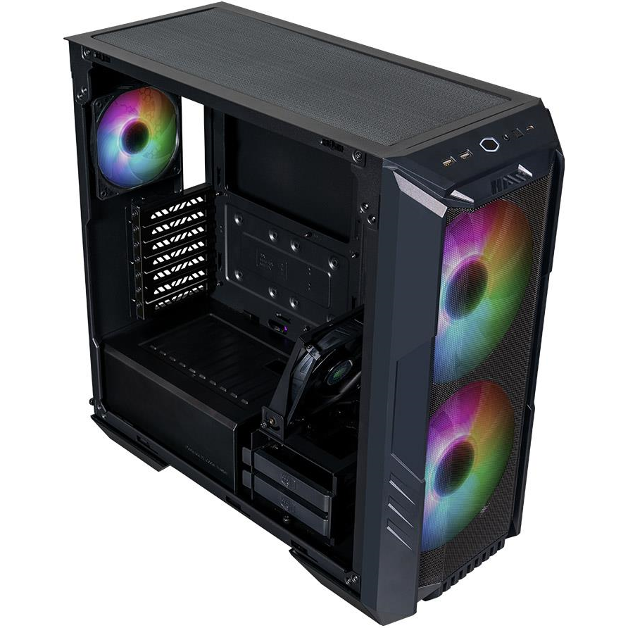 A large main feature product image of Cooler Master MasterBox HAF 500 Mid Tower Case (Black)