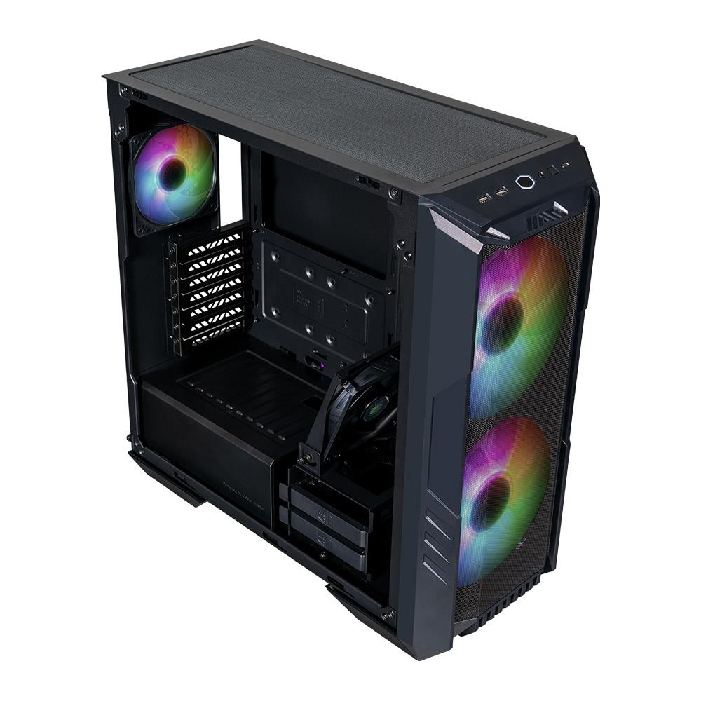 A large main feature product image of Cooler Master MasterBox HAF 500 Mid Tower Case - Black