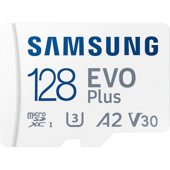 Product image of Samsung EVO Plus 128GB microSD Card - Click for product page of Samsung EVO Plus 128GB microSD Card