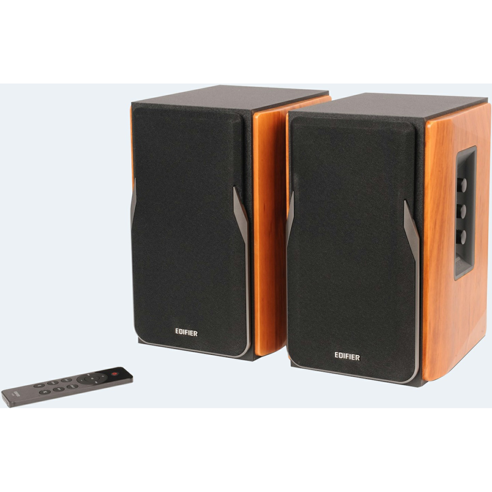 A large main feature product image of Edifier R1380DB 2.0 Professional Bluetooth Bookshelf Speakers - Brown 