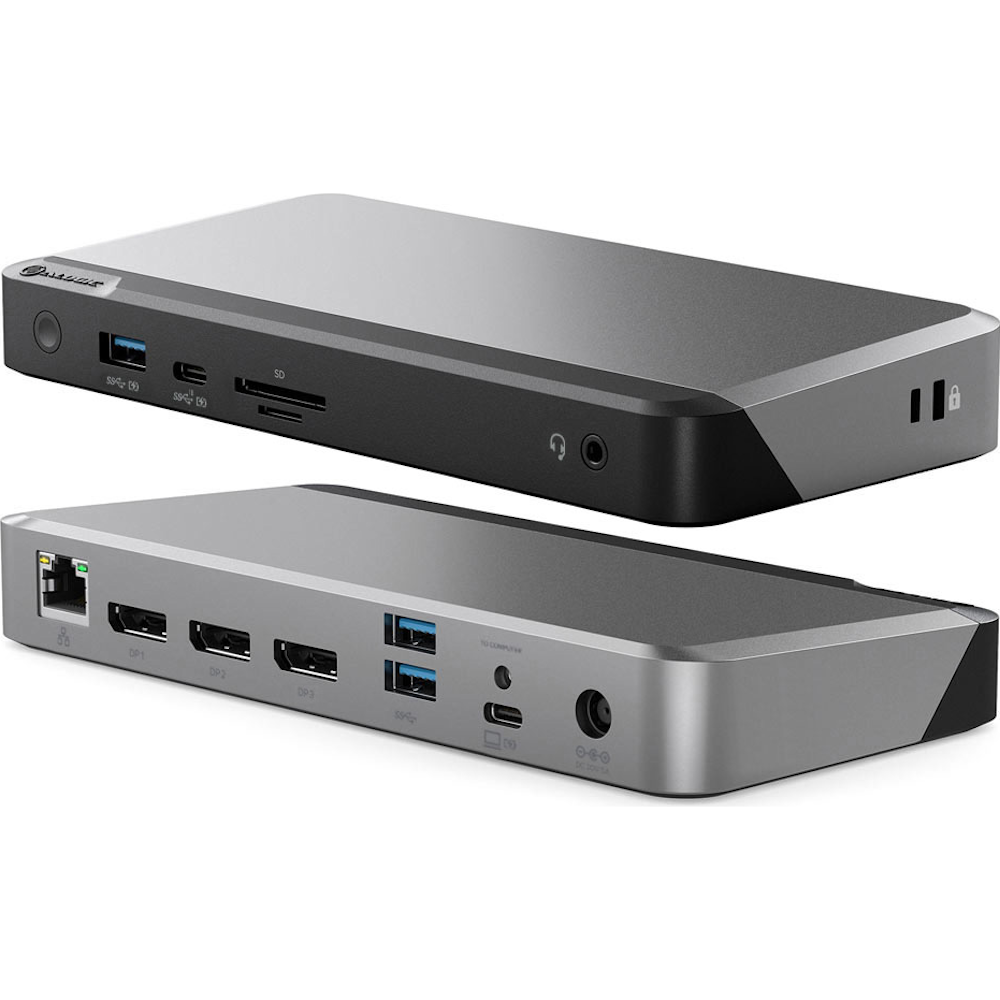 A large main feature product image of ALOGIC MX3 USB-C Triple Display DP Alt. Mode Docking Station - With 100W Power Delivery