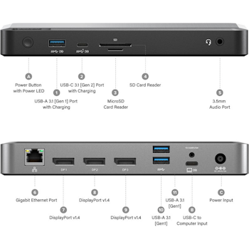 Product image of Alogic MX3 USB-C Triple Display DP Alt. Mode Docking Station - With 100W Power Delivery - Click for product page of Alogic MX3 USB-C Triple Display DP Alt. Mode Docking Station - With 100W Power Delivery