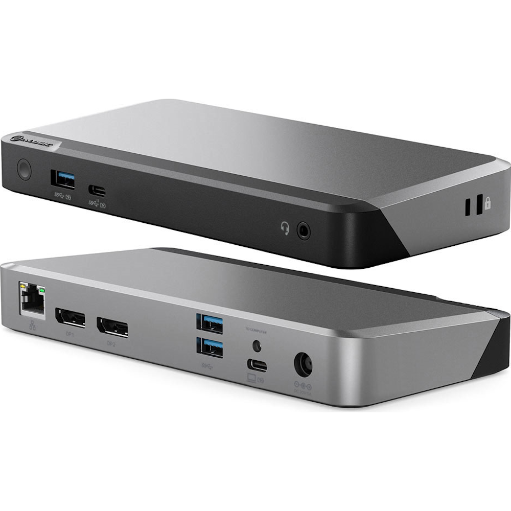 A large main feature product image of ALOGIC MX2 USB-C Dual Display DP Alt. Mode Docking Station - With 65W Power Delivery