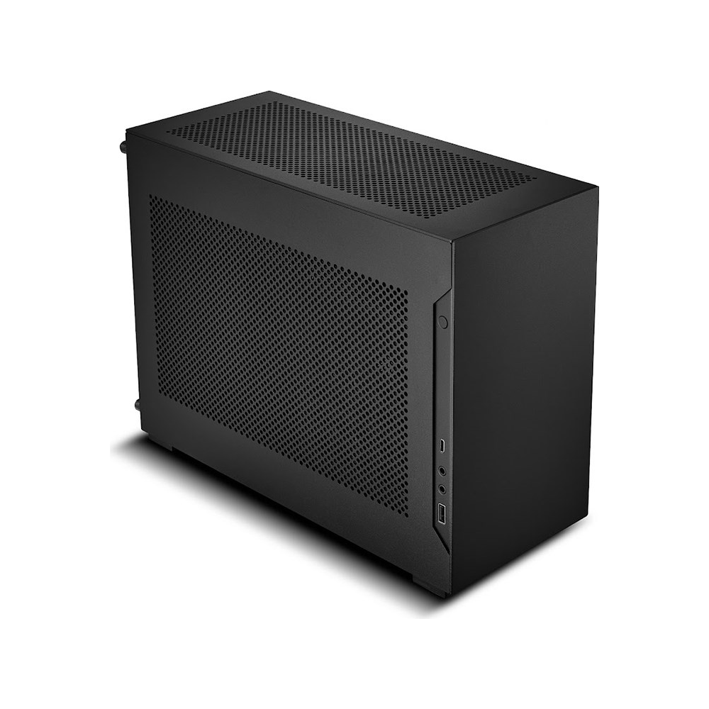 A large main feature product image of Lian Li A4-H2O SFF 11L Mini-ITX Case (Black)