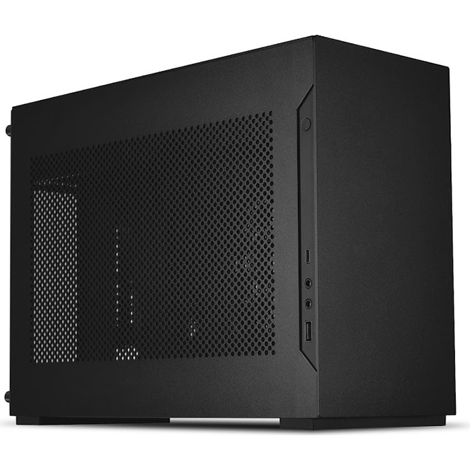 A large main feature product image of Lian Li A4-H2O SFF 11L Mini-ITX Case (Black)