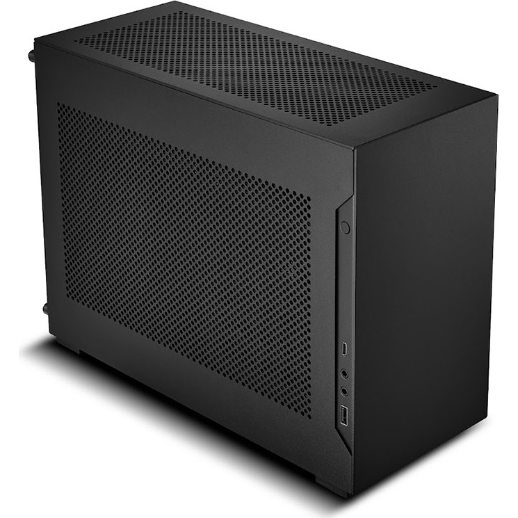 A large main feature product image of Lian Li A4-H2O SFF 11L Mini-ITX Case (Black)