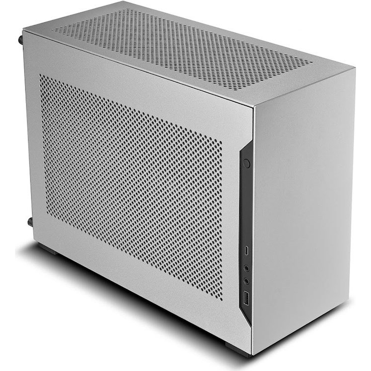 A large main feature product image of Lian Li A4-H2O SFF 11L Mini-ITX Case (Silver)