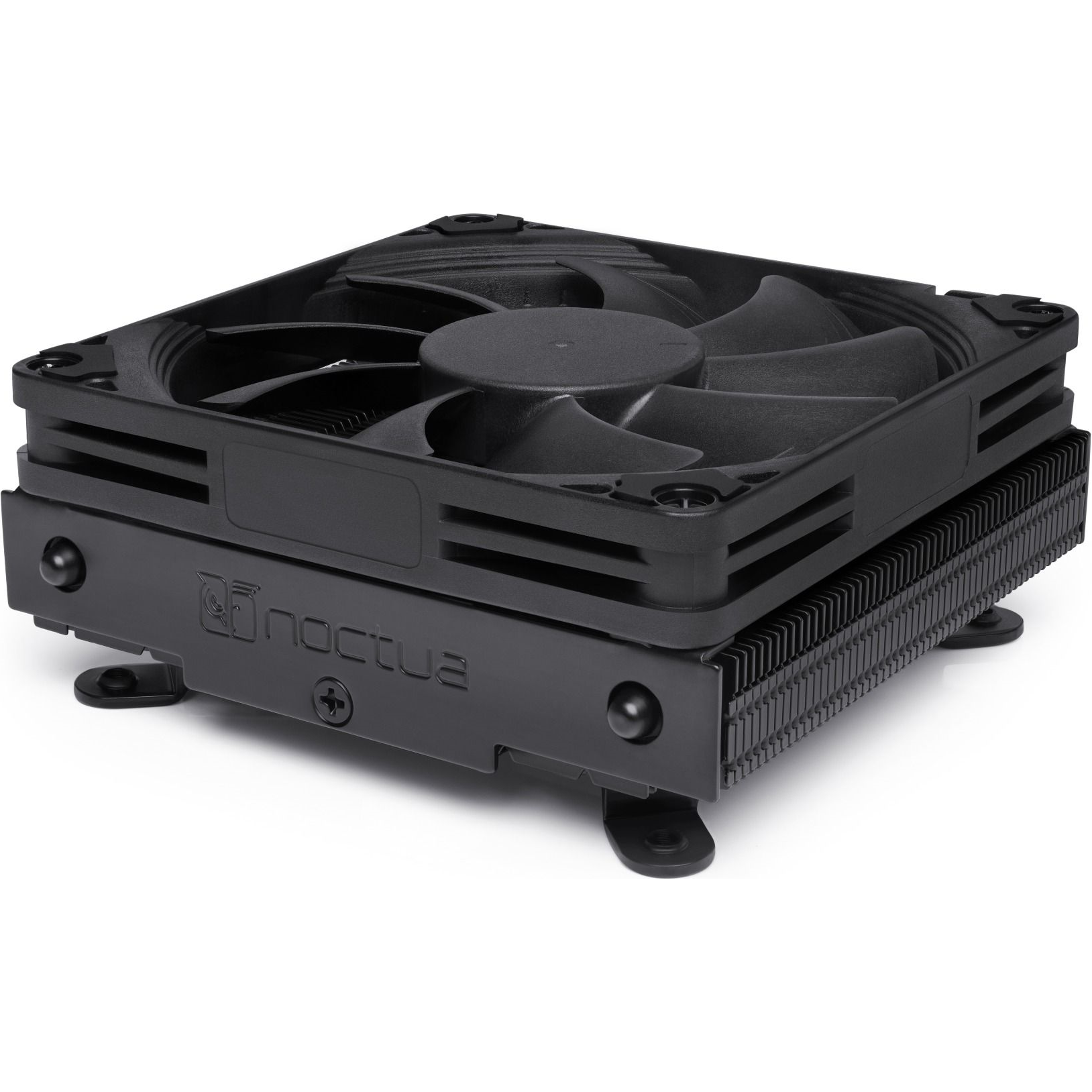 A large main feature product image of Noctua NH-L9i-17xx Chromax Black - 37mm Low Profile CPU Cooler