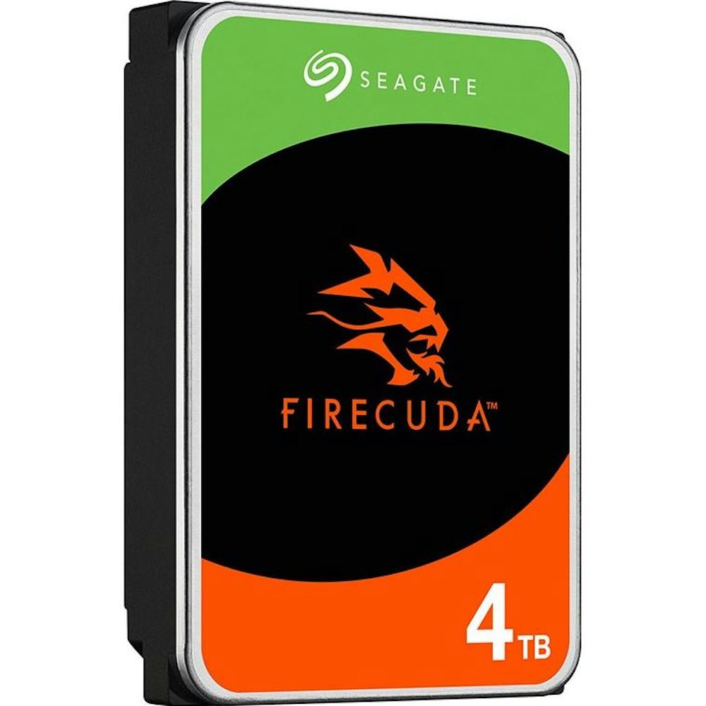 A large main feature product image of Seagate FireCuda 3.5" Desktop HDD - 4TB 256MB