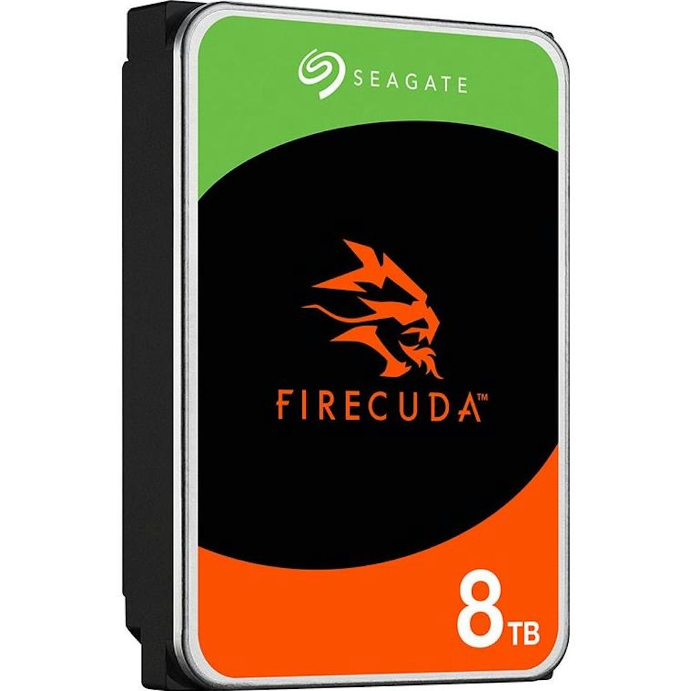 A large main feature product image of Seagate FireCuda 3.5" Desktop HDD - 8TB 256MB
