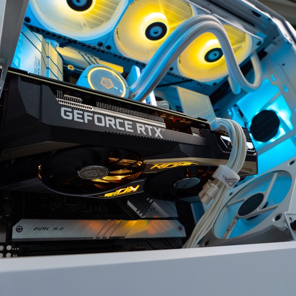 A large main feature product image of PLE Volt Custom Gaming PC