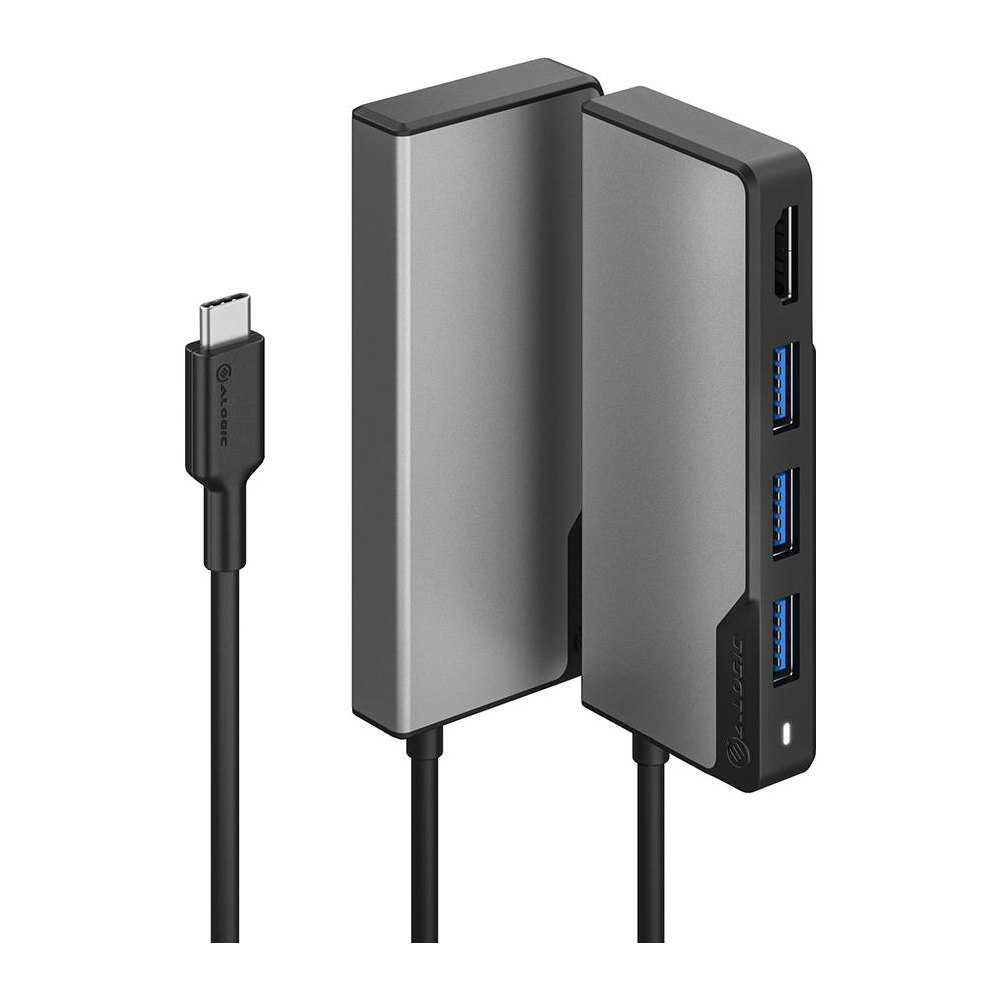 A large main feature product image of ALOGIC USB-C Fusion CORE 5-in-1 Hub V2
