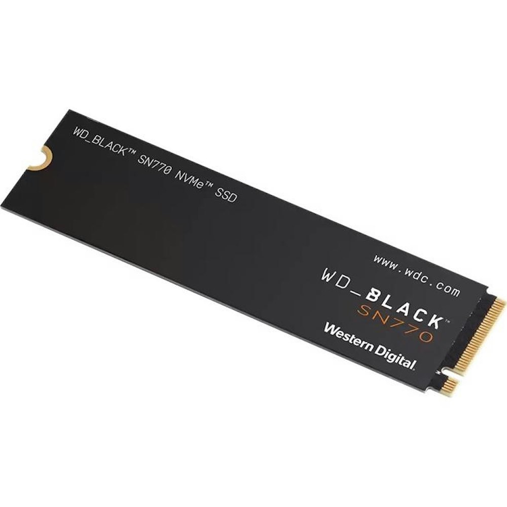 A large main feature product image of WD_BLACK SN770 PCIe Gen4 NVMe M.2 SSD - 250GB