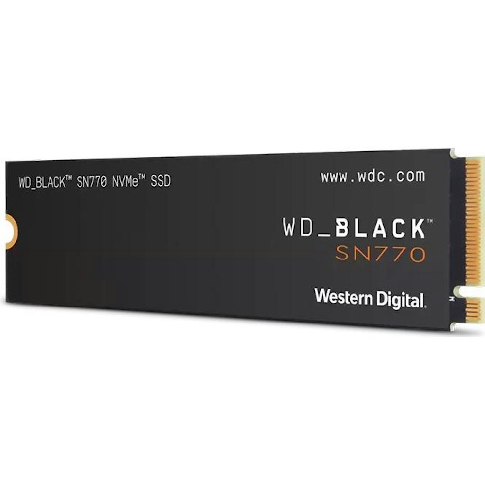 A large main feature product image of WD_BLACK SN770 PCIe Gen4 NVMe M.2 SSD - 250GB