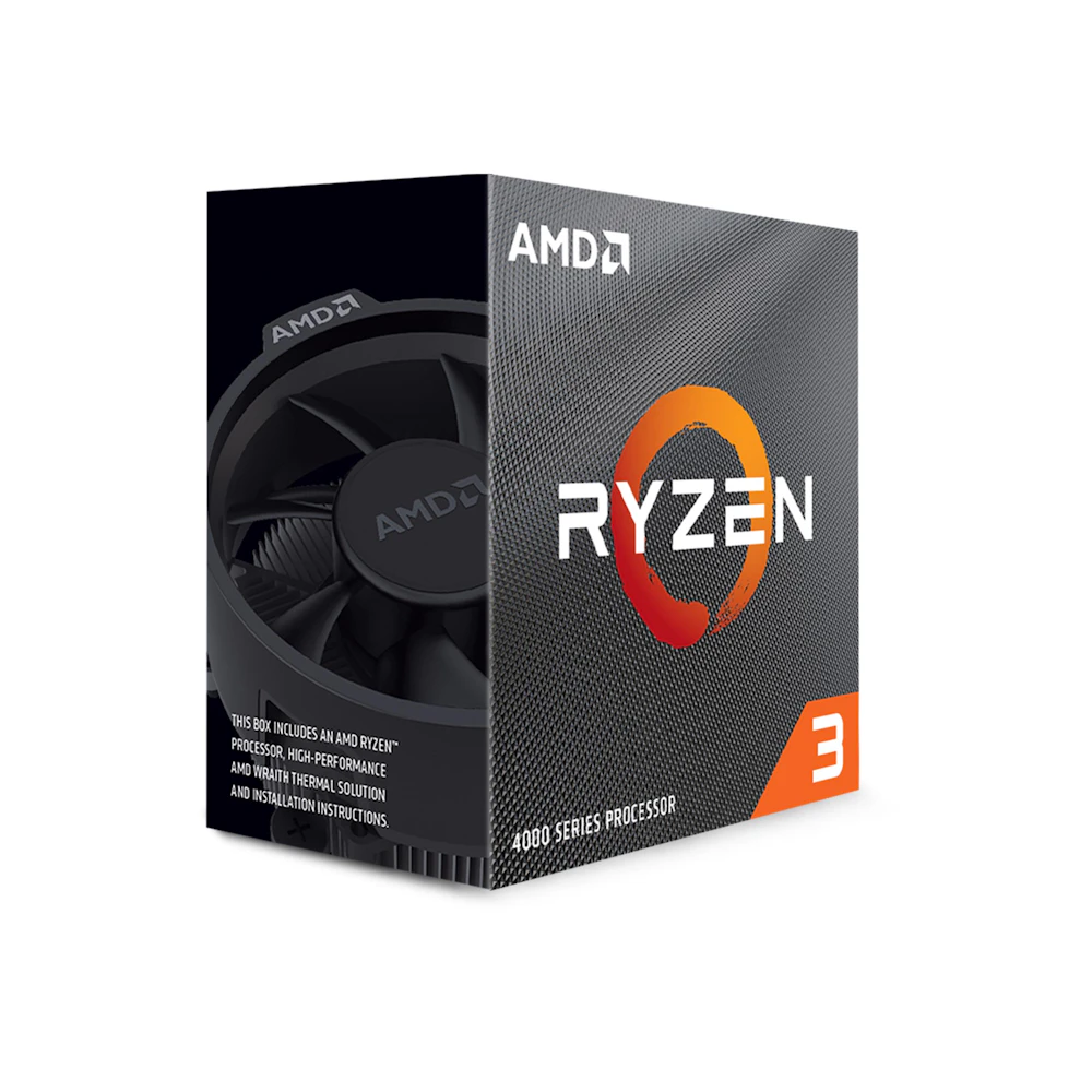 AMD Ryzen 3 4100 4 Core 8 Thread Up To 4.0Ghz AM4 - With Wraith Stealth Cooler