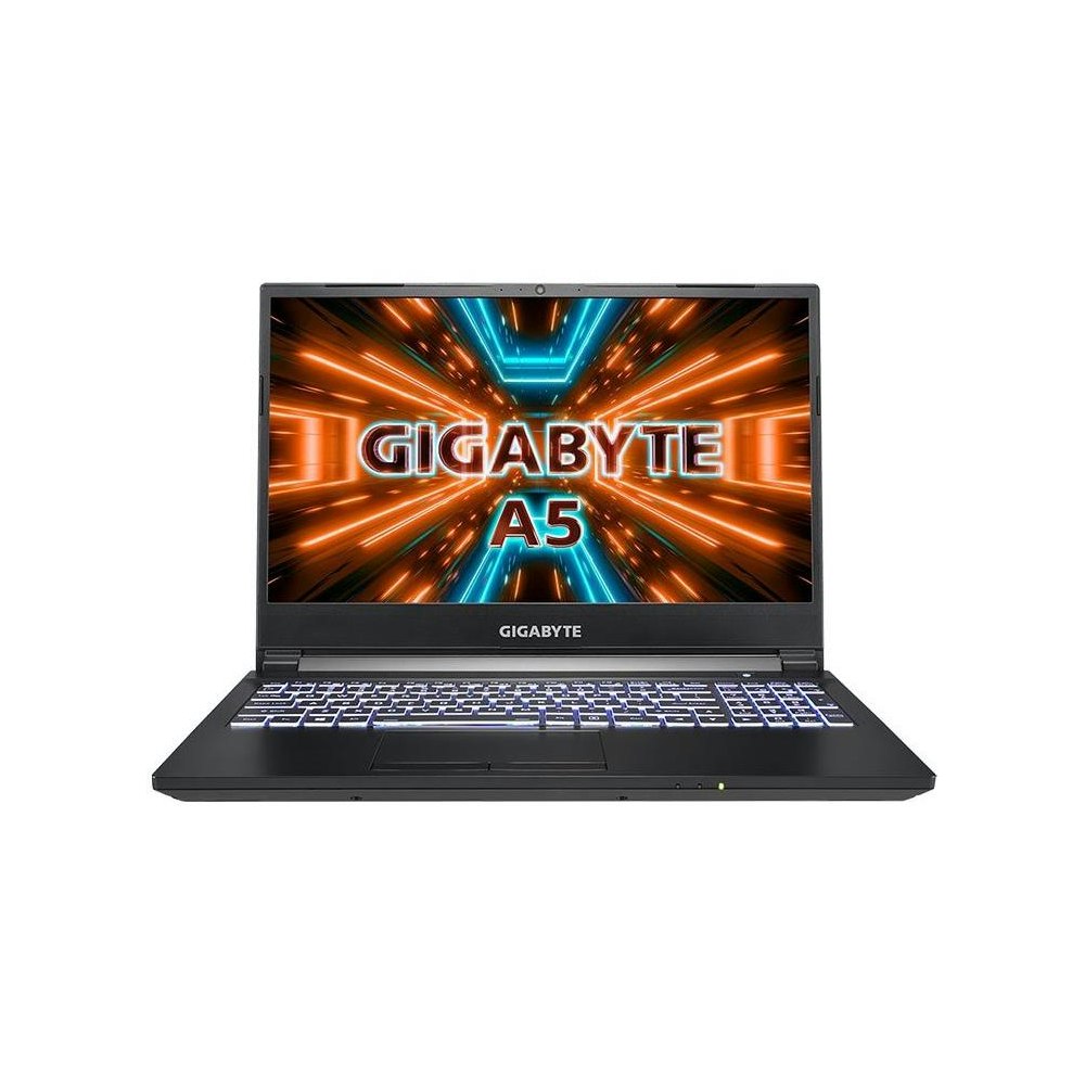A large main feature product image of Gigabyte A5 K1 15.6" Ryzen 7 RTX 3060P Windows 11 Gaming Notebook