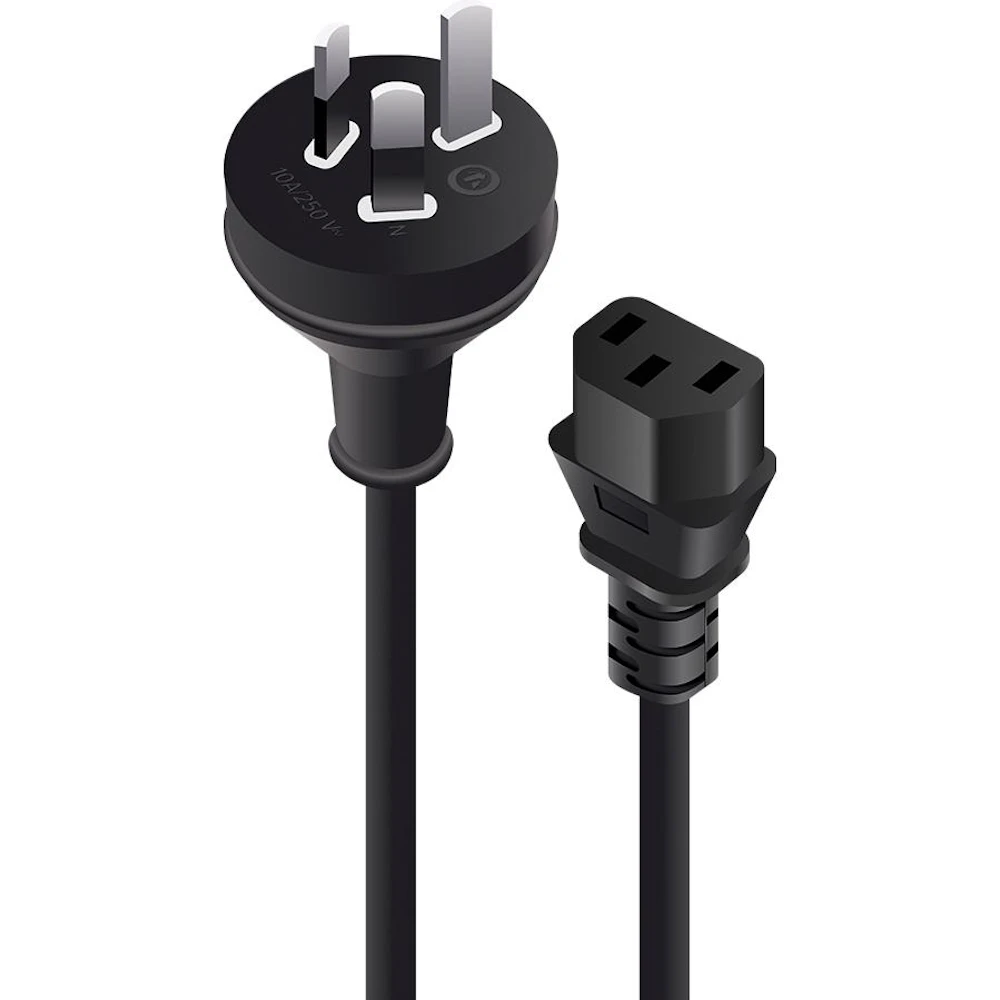 ALOGIC 0.5m Aus 3 Pin Mains Plug to IEC C13 Male to Female