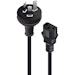 A product image of ALOGIC 0.5m Aus 3 Pin Mains Plug to IEC C13 Male to Female