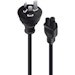 A product image of ALOGIC 0.5m Aus 3 Pin Mains Plug to IEC C5 (Clover Leaf) Male to Female