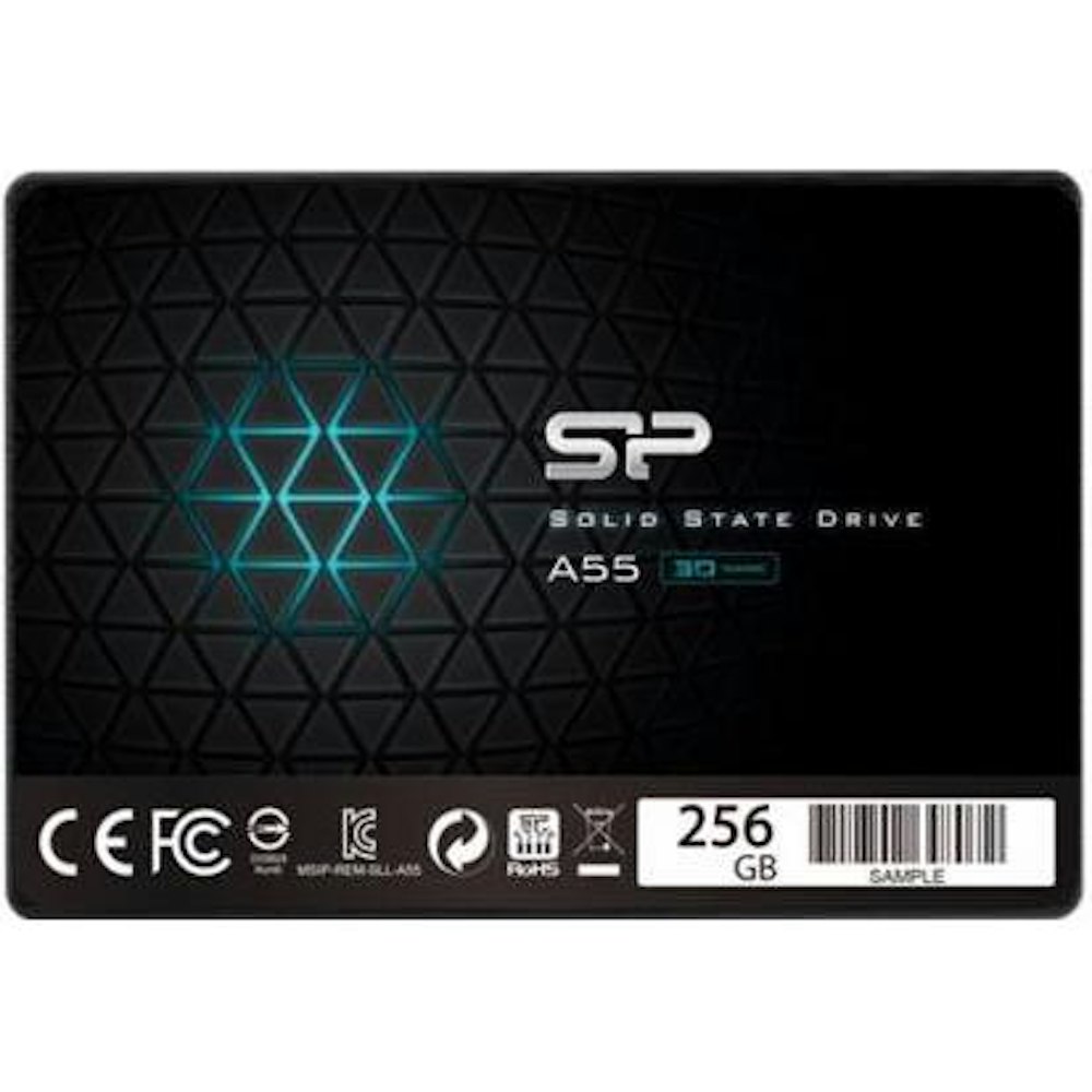 A large main feature product image of Silicon Power A55 SATA 2.5" SSD - 256GB 