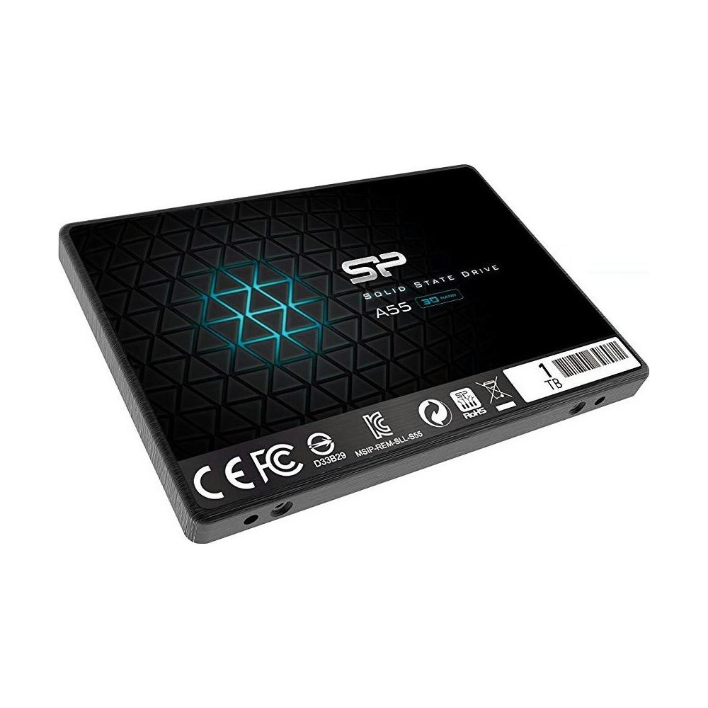 A large main feature product image of Silicon Power A55 SATA 2.5" SSD - 1TB 